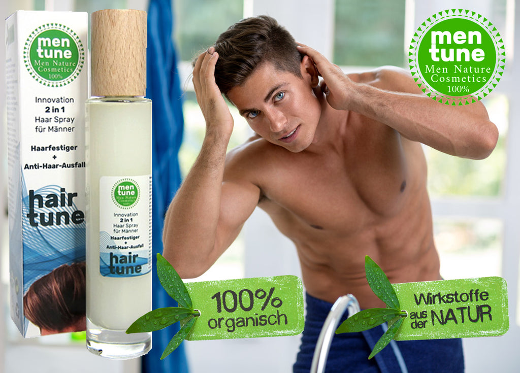 Haarspray anti-Ausfall + Wachstum mit Rosmarin Kamille Ingwer Sandelholz Brennnessel Rizinus Vitamin B3 B5 E