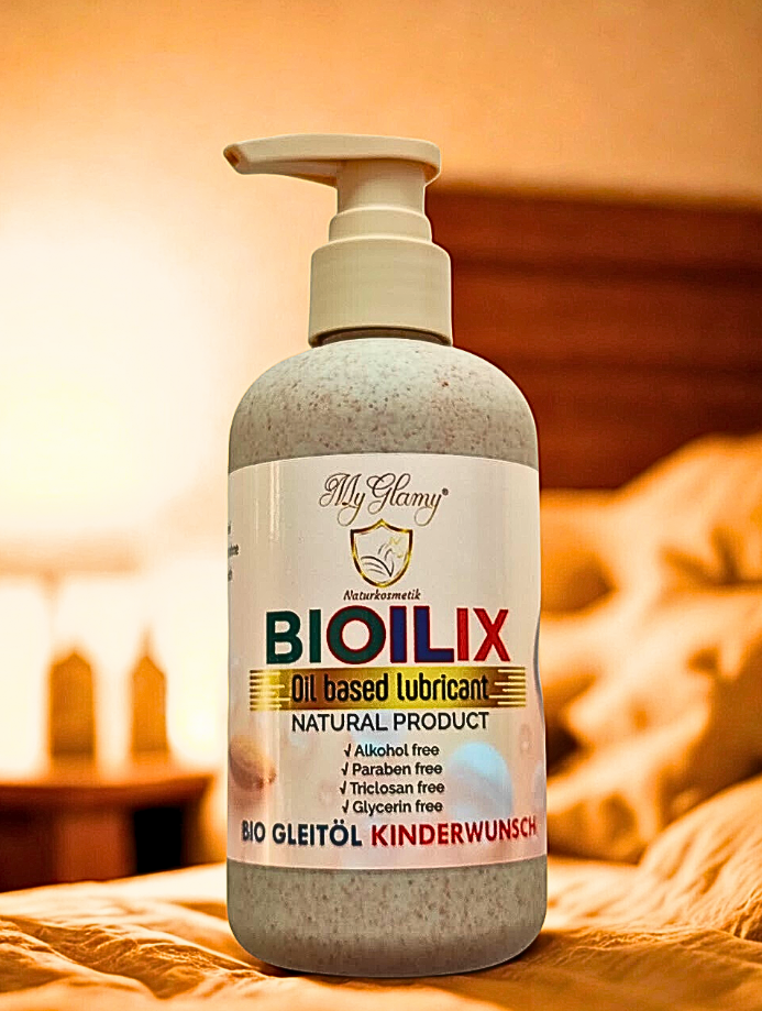 MyGlamy Bioilix Gleitmittel bei Kindwerwunsch Gleitöl für den Intimbereich -ohne Parabene Wasser Glyzerin-