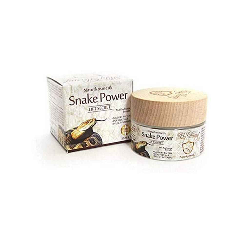 MyGlamy Naturkosmetik Hyaluron Creme Snake Power LIFT 50ml Creme mit 4% Schlangengift Kurkuma Hyaluronsäure