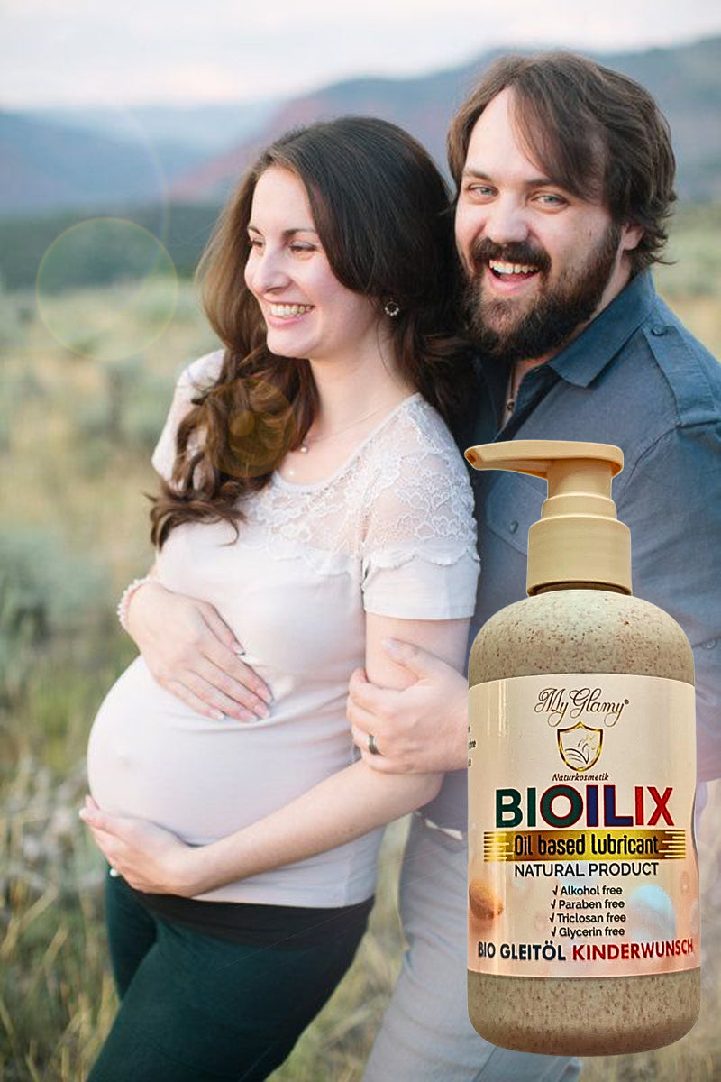 MyGlamy Bioilix Gleitmittel bei Kindwerwunsch Gleitöl für den Intimbereich -ohne Parabene Wasser Glyzerin-