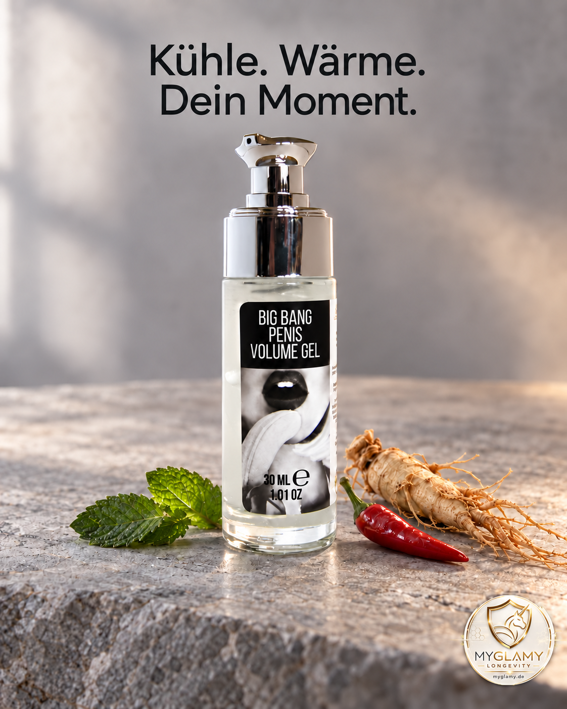 Big Bang Erektionscreme Penis Volumen Gel Potenzmittel intim Sex 100% NATUR Vegan