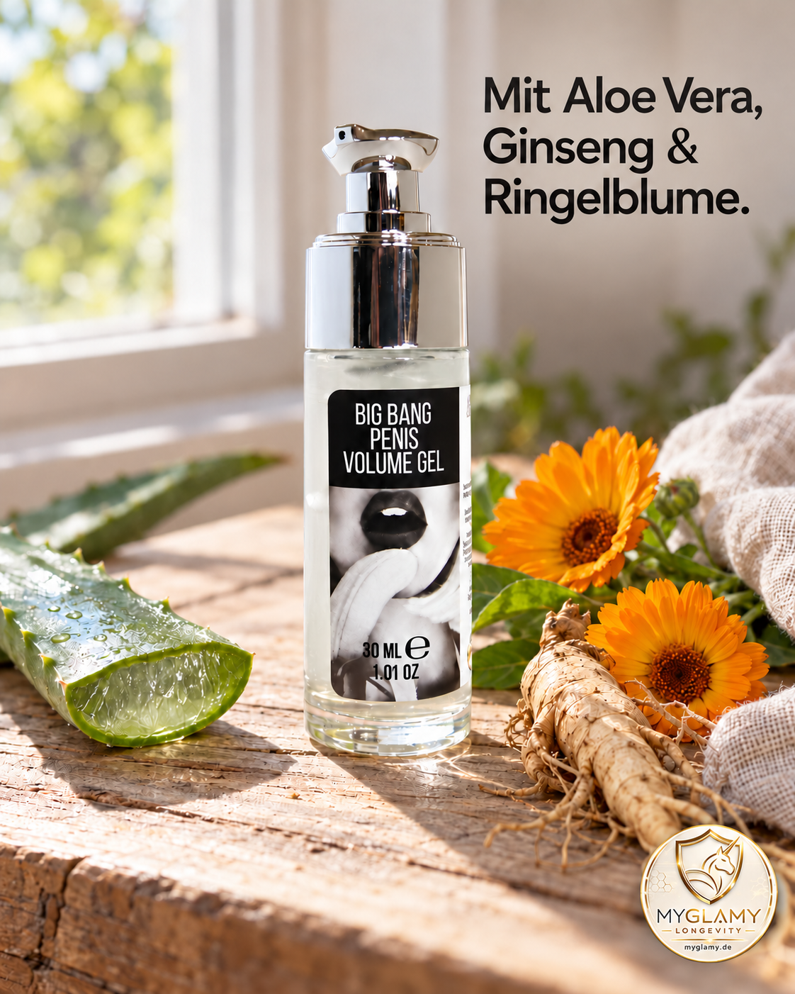 Big Bang Erektionscreme Penis Volumen Gel Potenzmittel intim Sex 100% NATUR Vegan