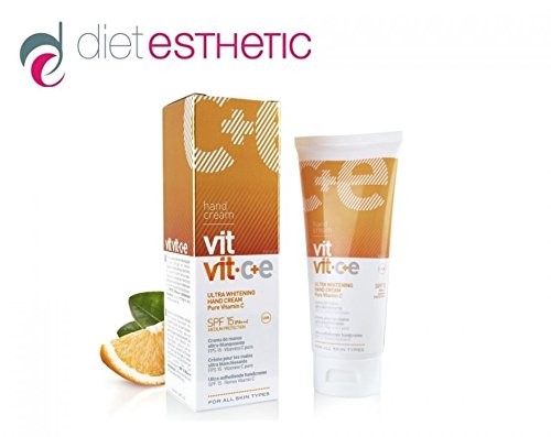 Luxus Handcreme Vit Vit C+E Vitamin +Hyaluronsäure Anti Age 100 ml Hautaufheller Creme SPF 15