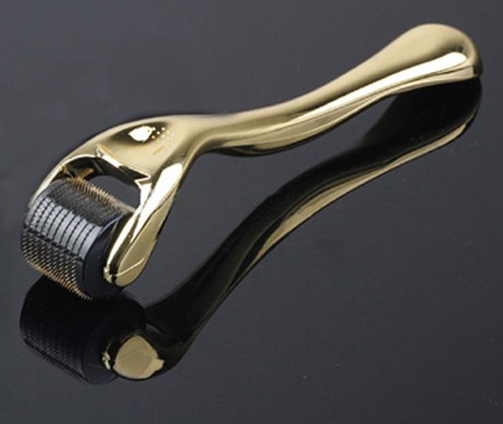 Dermaroller Mikroneedling Super Lifting 0,5 mm 540 Nadeln aus Titan Gold