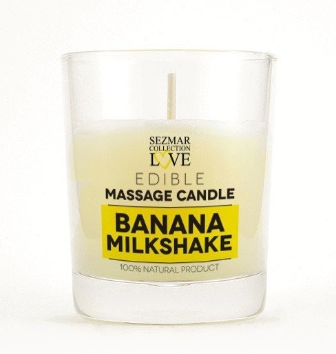 Myglamy Aroma Duft Massagekerze Bananen Milchshake mit Kakao Butter und Bananen 100 ml